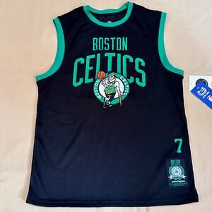 Boston Celtics Mens Medium Ultra Game NBA Jersey Brown #7 Muscle Tank Black New